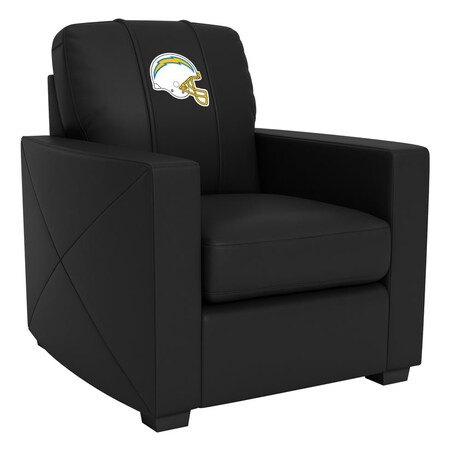 Dreamseat Silver Club Chair with Los Angeles Chargers Helmet Logo XZ7759002CHCDBK-PSNFL20077